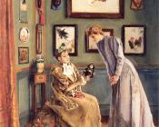 阿尔弗雷德史蒂文斯 - Lady with a Japanese Doll